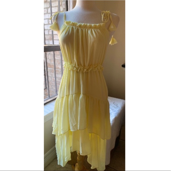 Yellow Layered Evie Dress - Picture 6 of 8